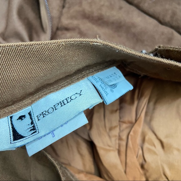 70s Vintage Wool Brown Minimalist Skirt size 8 - Picture 8 of 8